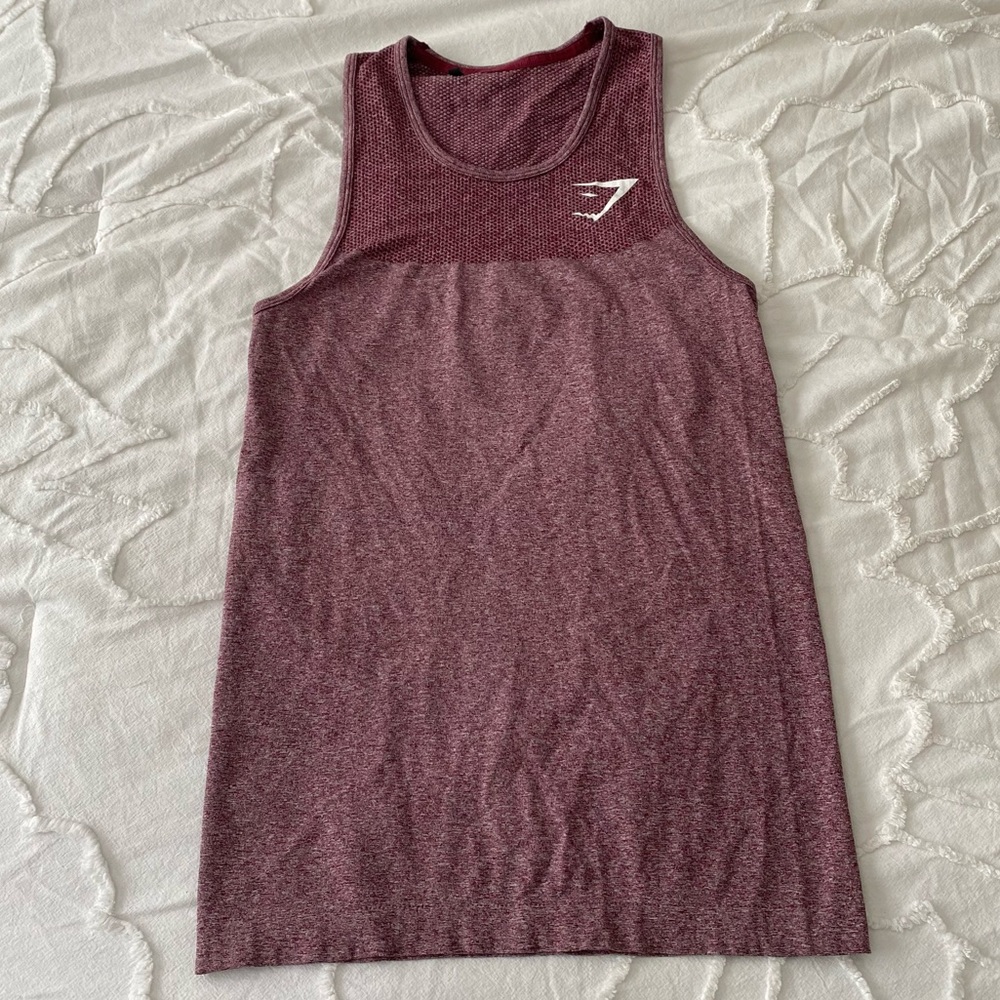 gym shark mens tank in red/burgundy